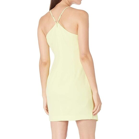 BCBGMAXAZRIA Women's Sleeveless Asymmetrical V-Neck Short Dress - Picture 3 of 3